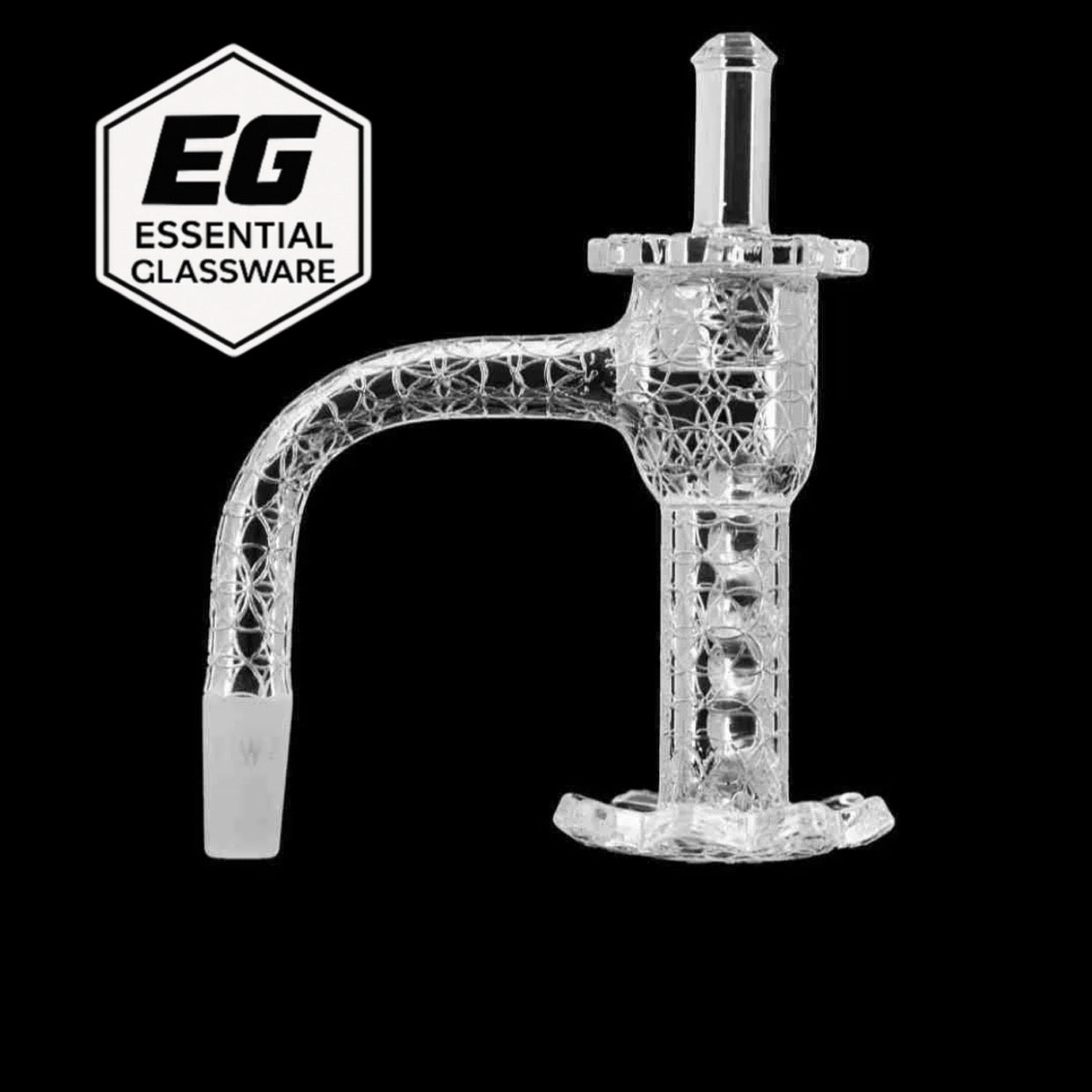 Terp slurper 14mm with flower design bottom, bead terp pearls and carb cap